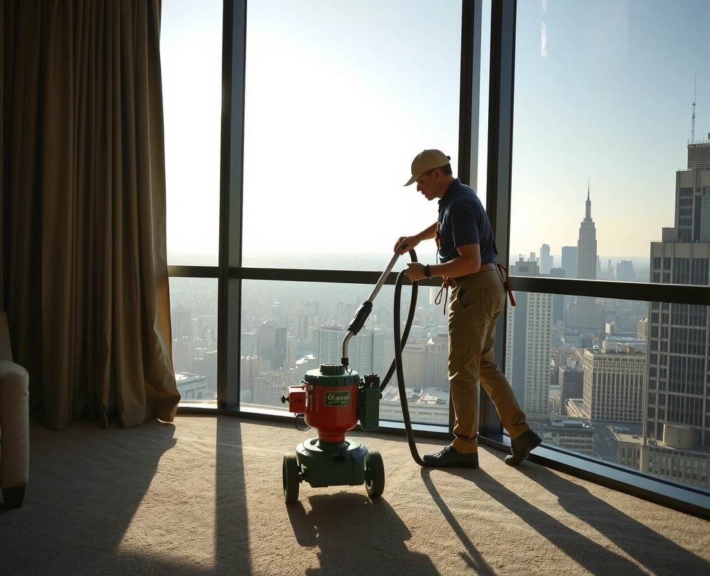 Echipament specializat pentru curățarea covoarelor și tapițeriilor, cu aburi sau injecție-extracție